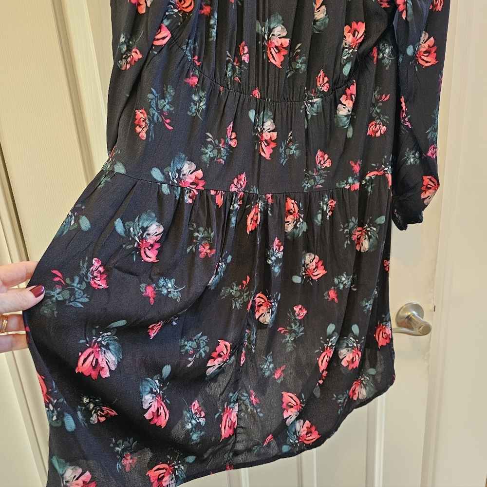 Pink/Red Floral Long Sleeved Babydoll Dress -Brand New! - Picture 7 of 15